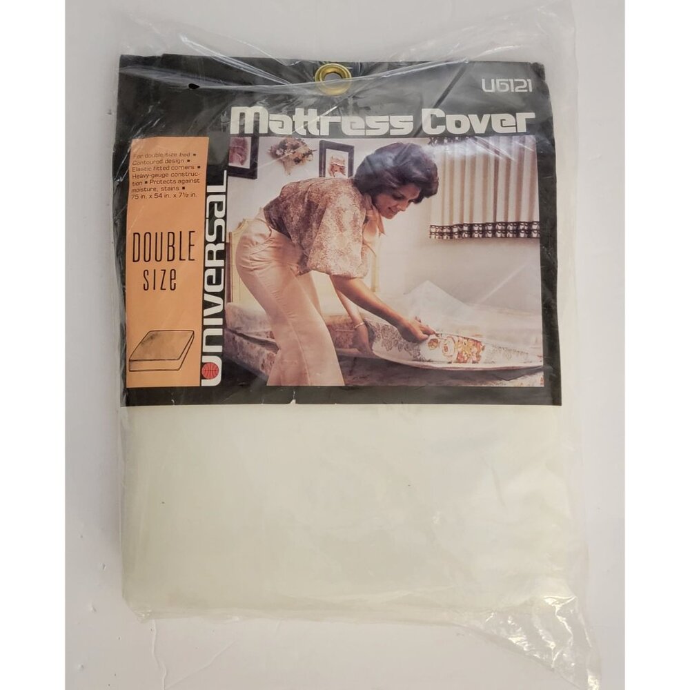 Vintage Universal Mattress Cover – Double Size – Heavy Gauge Vinyl – New in Pack